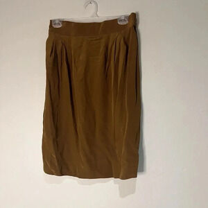 Vintage I.B.‎ DIFFUSION SKIRT Gold SIZE 12 100% SILK